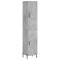 Dulap inalt, gri beton, 34,5x34x180 cm, lemn prelucrat