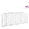 Cosuri gabion arcuite 8 buc, 400x50x140/160 cm, fier galvanizat
