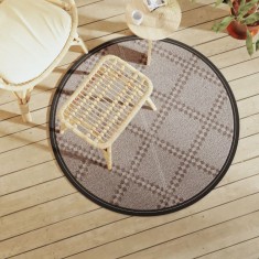 vidaXL Covor de exterior, ARAKIL maro, &Oslash;120 cm, PP