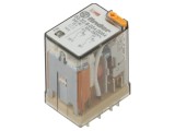 Releu electromagnetic DPDT 24V AC, 10A, montare pe soclu