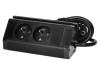 Prelungitor cu prize negru 1,5m 3680W