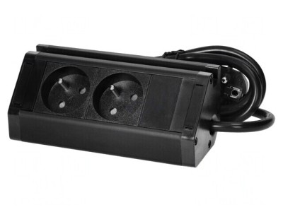 Prelungitor cu prize negru 1,5m 3680W foto