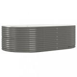 Cumpara ieftin Strat inaltat gradina gri, 212x140x68 otel galvanizat
