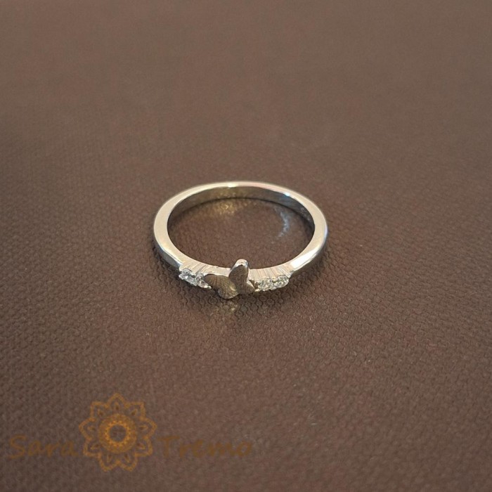 Inel din argint rodiat SIlver Butterfly