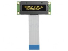 Display OLED alfanumeric 16x2 galben 53x20x7,6mm PIN 16
