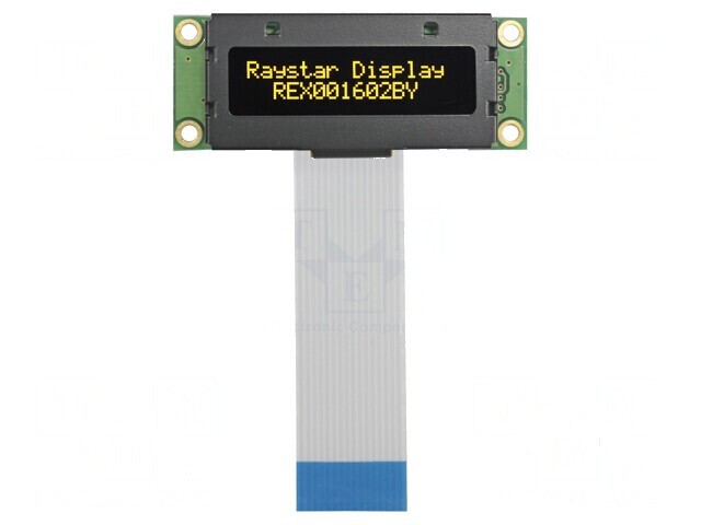 Display OLED alfanumeric 16x2 galben 53x20x7,6mm PIN 16