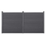 [neu.holz] Gard AAWP-9901, 183 x 357 cm, lemn/plastic, gri HausGarden Leisure