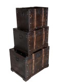 Cumpara ieftin Set 3 cufere depozitare lemn piele 50 x 31 x 35, 60 x 38,5 x 42, 70 x 46 x 50,5 cm