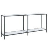 Cumpara ieftin Masa consola,alb, 180x35x75,5 cm, sticla securizata