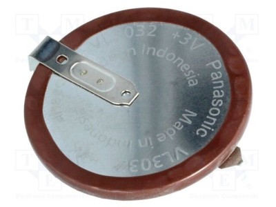 Acumul: Li VL3032 3V 100mAh 2pin,pt.PCB &amp;Oslash;30x3,9mm -20&amp;divide;60&amp;deg;C foto