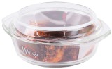 Vas rotund de copt MagicHome 1,5 L din sticla borosilicata