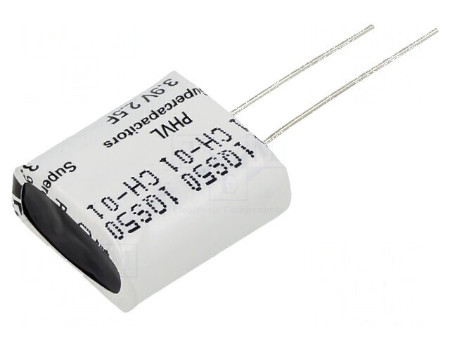 Supercondensator THT 2,5F 3,9VDC 5,3mm 80m&Omega;