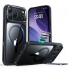 Husa MagSafe pentru Apple iPhone 17 Pro Max, ESR, Classic Hybrid Kickstand, Neagra Transparenta