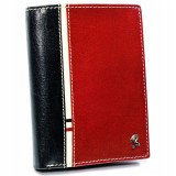 Biroul bărbătesc vertical bicolor, piele naturală RFID