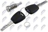 Set incuietoare usa fata Alfa Romeo Giulietta 2010-, Fiat 500l 2012-, Lancia Ypsilon 2011-; partea stanga, cu doua chei; 6000626707; NTY, aftermarket