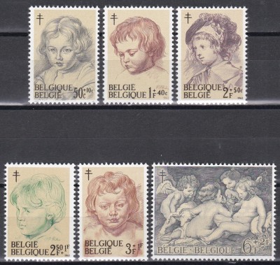 Belgia 1963 - Picturi de Rubens - Lupta &amp;icirc;mpotriva tuberculozei, MNH foto