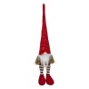 Figurina Decorativă Gnome, 37 cm, Căciulă Roșie Paiete, Picioare Suspendabile, Oem
