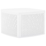 vidaXL Măsuță laterală, alb, 54 x 54 x 36,5 cm, plastic