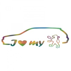 Sticker Peugeot I Love