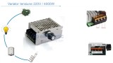 Variator de tensiune Regulator turatie motor electric dimmer 220V AC 4000W