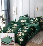 Lenjerie Pat Bumbac Forest SX191, 6 Piese, Cearceaf cu Elastic 180x200, Husa pilota 200x230, Fete Perna 55x75, 70x70 cm