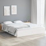 VidaXL Cadru de pat, alb, 140x190 cm, lemn masiv 820083