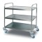 Carucior servire-debarasare-gheridon, 3 polite, inox