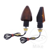 Semnalizari Moto Scurte MBS, Negru Fumuriu, M8 - Compatibil Universal