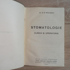 STOMATOLOGIE- DR. D.D.NICULESCU ,1924