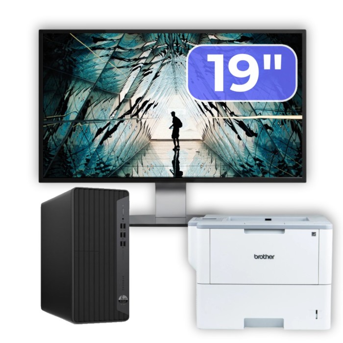 Pachet Calculator Second Hand HP EliteDesk 800 G6 Tower, Intel Core i5-10400F 2.90 - 4.30GHz, 16GB DDR4, Placa Video AMD Radeon R7 430 2GB, 256GB SSD