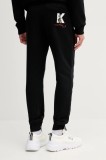 Karl Lagerfeld pantaloni de trening DISNEY culoarea negru, cu imprimeu, 553930.705096