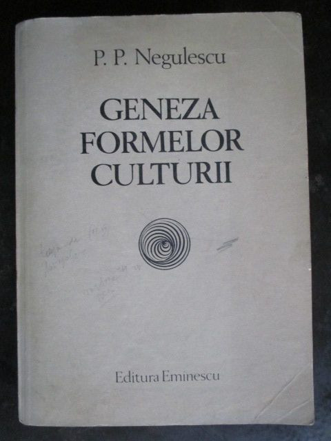 Geneza formelor culturii P.P.Negulescu UZATA