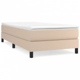 Cadru de pat box spring, cappuccino, 90x200 cm, piele ecologică