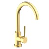 SCH&Uuml;TTE Baterie de bucătărie robinet pipă rotundă CORNWALL, auriu mat 446562