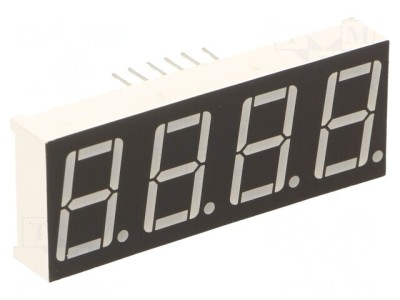 Afișaj LED 7 Segmente Galben 4 Digits 14.2mm foto