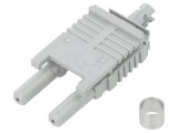 Conector fibră optică mufă duplex pe cablu crimpat