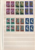 ROMANIA STAMPILATE - LOT 5 OCROTIREA NATURII FLORI IN BLOC DE 4 ( LP 861 )