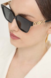 Cumpara ieftin Versace ochelari de soare femei, culoarea negru, 0VE4471B