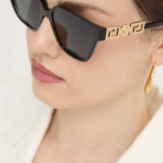Versace ochelari de soare femei, culoarea negru, 0VE4471B