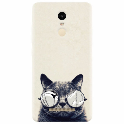 Husa silicon pentru Xiaomi Remdi Note 3, Cool Cat Glasses foto