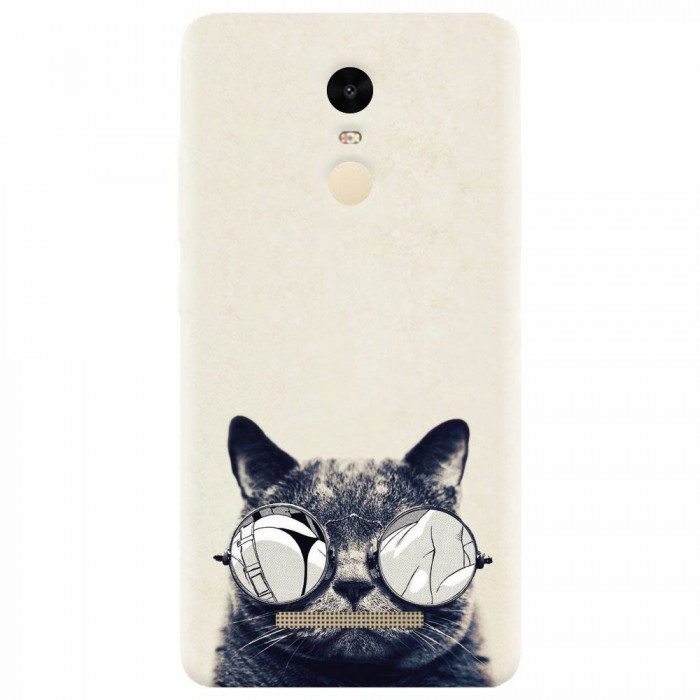 Husa silicon pentru Xiaomi Remdi Note 3, Cool Cat Glasses