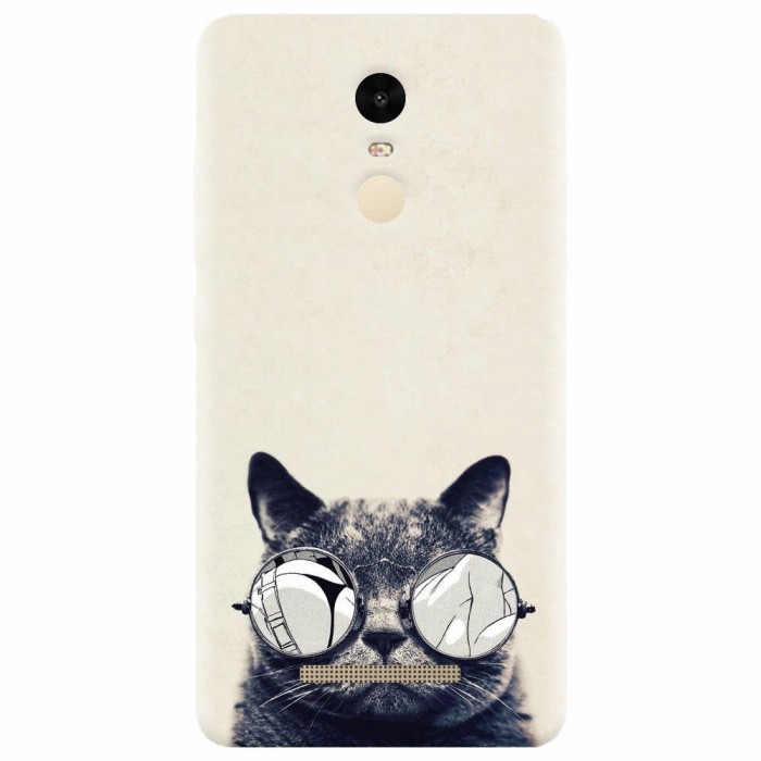 Husa silicon pentru Xiaomi Remdi Note 3, Cool Cat Glasses