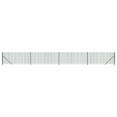 Gard plasa de sarma cu bordura, verde, 0,8x10 m