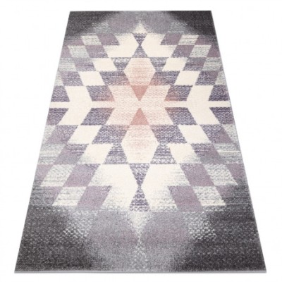 Covor KAKE 25812757 Geometric - Caro, Triunghiurile 3D violet / gri / roz, 120x170 cm foto