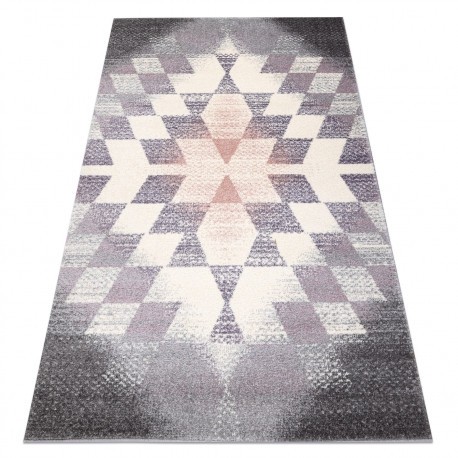 Covor KAKE 25812757 Geometric - Caro, Triunghiurile 3D violet / gri / roz, 120x170 cm