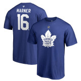 Toronto Maple Leafs tricou de bărbați blue #16 Mitch Marner Stack Logo Name &amp;amp; Number - XL