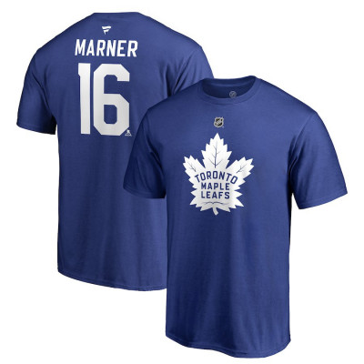 Toronto Maple Leafs tricou de bărbați blue #16 Mitch Marner Stack Logo Name &amp;amp;amp; Number - XL foto