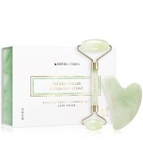 KORIKA Tools Face Roller &amp; Gua Sha rulou de masaj facial și accesoriu de masaj Jade Green