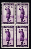 ROMANIA 1957 LP 437 - 80 ANI RAZBOI INDEPENDENTA ROMANIA BLOC DE 4 TIMBRE MNH