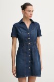 Morgan rochie din denim culoarea bleumarin, mini, mulată